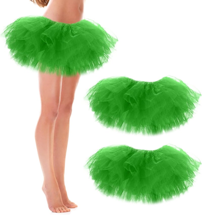 ILHSTY 3 Pack Women Teens Adult Tutu Skirt, 5 Layers Puffy Classic Tulle Tutus Skirts for Women Ballet Run Party Halloween Costume - Image 1